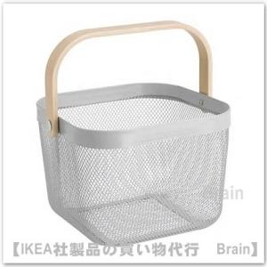 ＩＫＥＡ/イケア　RISATORP/リーサトルプ 　バスケット25x26x18 cm　グレー（804...