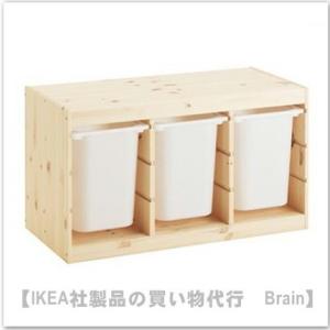 ＩＫＥＡ/イケア　TROFAST　収納コンビネーションボックス付き94x44x53 cm　ライトホワ...