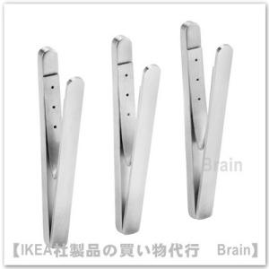 ＩＫＥＡ/イケア　KUNGSFORS/クングスフォルス　マグネットクリップ8cm　3個セット　ステン...