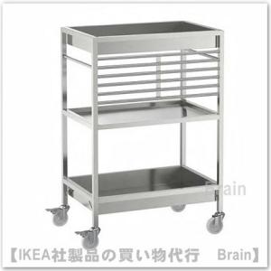 ＩＫＥＡ/イケア　KUNGSFORS　キッチンワゴン60x40 cm　ステンレススチール（903.3...