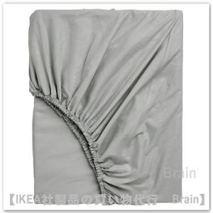 ＩＫＥＡ/イケア　DVALA/ドヴァーラ　ボックスシーツ80×200cm　ライトグレー（904.82...