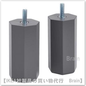 ＩＫＥＡ/イケア　ULLARP/ウラルプ　脚　ダークグレー　2個セット（904.899.20）｜shop-brain