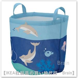 ＩＫＥＡ/イケア　BLAVINGAD/ブローヴィンガード　収納バッグ 41×42 cm　海の動物模様...