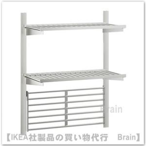 ＩＫＥＡ/イケア　KUNGSFORS　つり下げレール 棚板/ウォールグリッド付き　ステンレススチール（992.543.33）｜shop-brain