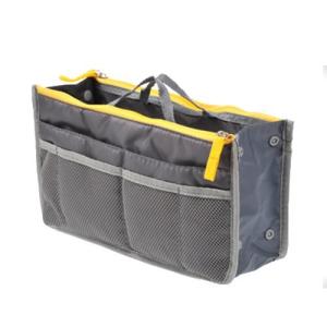 TENDOC バッグでバッグを簡単収納 お財布 携帯などの必需品から手帳やペンもピッタリサイズ グレー