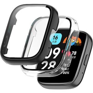 [2枚セット] For Xiaomi Redmi Watch 3 Active ケース 保護カバー ガラスフイルム一体型ケース 保護フィルム PC素材+日本旭硝子素材強化ガラス 装着｜shop-chocolat