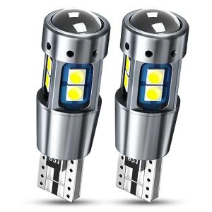 Nanpoku T10 LED ホワイト 爆光 12V 24V ポジションランプ ルームランプ CANBUS キャンセラー内蔵 無極性 レンズ付き 3030 SMD 2.4W 白 2個入 車検対｜shop-chocolat