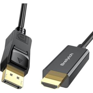 Breilytch DisplayPort HDMI 変換ケーブル1.8M 4K ディスプレイポート HDMI 変換 ケーブル DP - HDMI(オスーオス) 逆方向変換非対応コード パソコン｜shop-chocolat