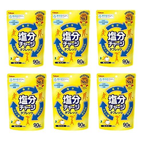 カバヤ食品 塩分チャージタブレッツ 塩レモン 90g×6袋