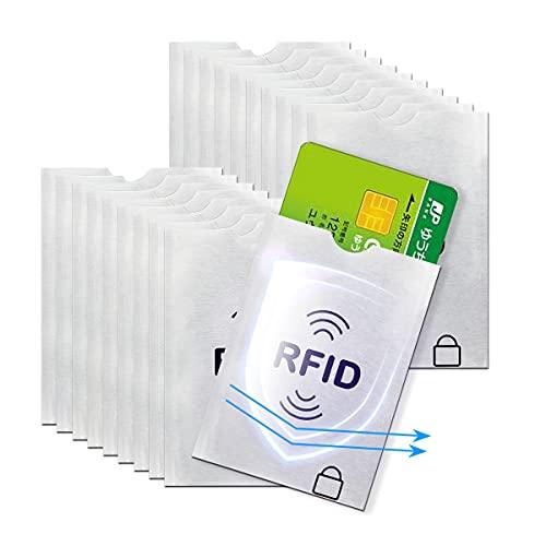 LANMU 20枚 スキミング防止ケース ICカード干渉防止 磁気エラー防止カードケース RFID＆...