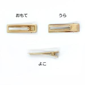 ヘアクリップ 土台 ゴールド シルバー 60m...の詳細画像2