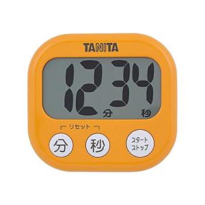 タニタ キッチン タイマー マグネット付き 大画面 100分 オレンジ TD-384 OR で