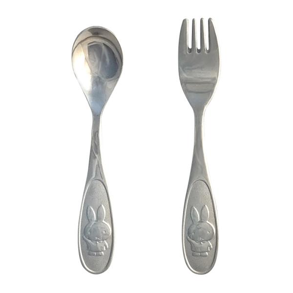 子供用カトラリーセット ミッフィーレリーフ おはよう スプーンフォーク2本組 0538DM2P メー...