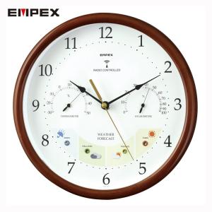 エンペックス気象計 時計 気圧計付温湿度 スーパーEX プレシード 気象