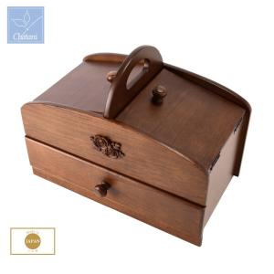 木製 ソーイングボックス 日本製 20-300 茶谷産業 静岡の木製手芸箱｜shop-e-zakkaya