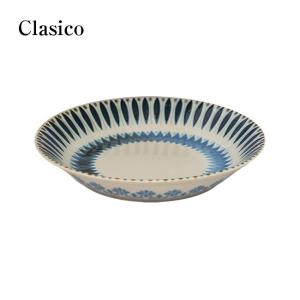 カレーパスタ皿 クラシコ 幾何学 美濃焼 カレー皿 径21.5cm 日本製 21801｜e雑貨屋 Yahoo!店