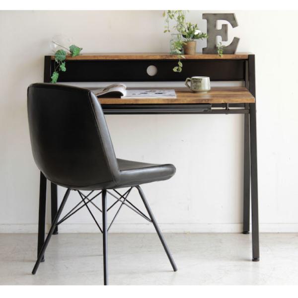 パソコンデスク 幅100 奥行き60 小棚付き 書斎デスク オフィスデスク 北欧 おしゃれ リグナ ...