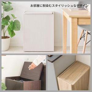 ゴミ箱 45リットル 木製 キッチンペールスト...の詳細画像1