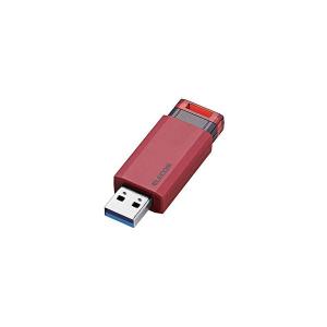 エレコム USBメモリー／USB3.1（Gen1）対応／ノック式／オートリターン機能付／32GB／レッド MF-PKU3032GRD｜shop-easu01