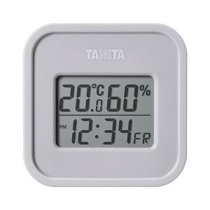 タニタ デジタル温湿度計(小型) ウォームグレー 22422207｜shop-easu01