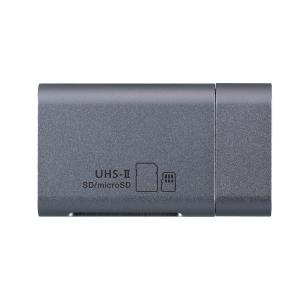 Digio2 USB Type-C カードリーダー/ライター UHS-II対応 CRW-C3SD91GY グレー｜shop-easu01