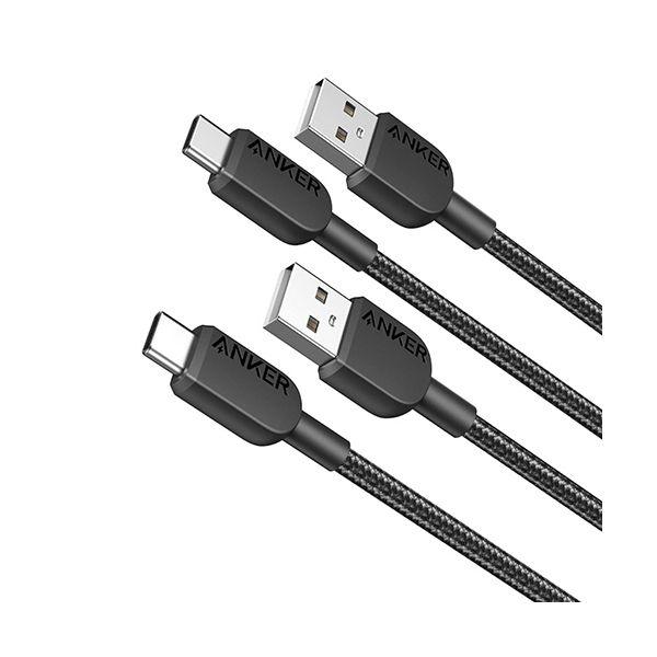 （まとめ） アンカージャパン ANKER 310 高耐久ナイロン USB-C＆USB-A ケーブル ...