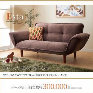 リクライニングカウチソファ【Esta】エスタ　マイクロファイバータイプ