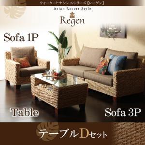 ウォーターヒヤシンスシリーズ【Regen】レーゲン テーブルDセット「1P+3P+テーブル」