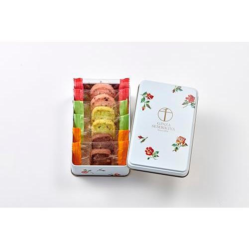 銀座千疋屋 缶入り銀座クッキー(6個) ギフト お菓子 焼き菓子 クッキー詰合せ 120g