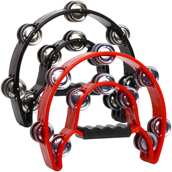 SHINENISM タンバリン 演奏 楽器 パーカッション カラオケ 盛り上げ 半円型 2個 セット...