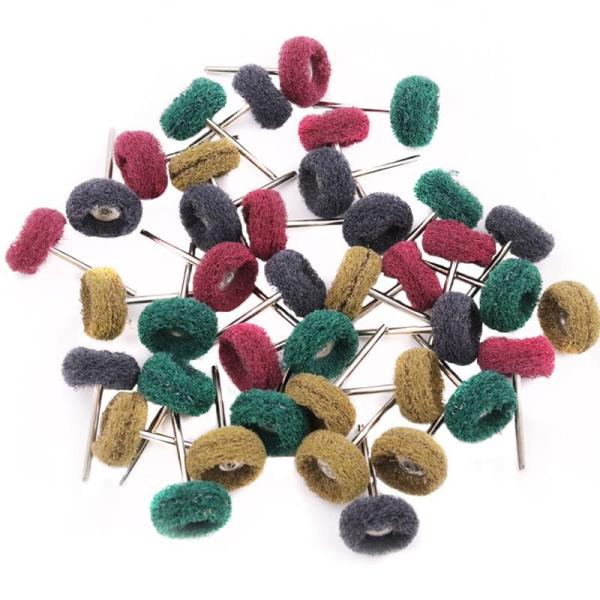 YFFSFDC リューター繊維バフ 繊維バフ リューター 4色繊維バフ ホイール ナイロン トリルビ...