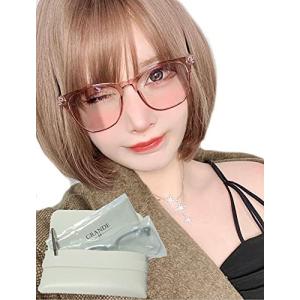 ブルーライトカット 変色 UVカット 青色光カットメガネ  PCメガネ ファッション眼鏡 ステンレス お洒落 男女兼用 超軽量 サングラ