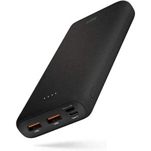 20000mAh シリコンパワー モバイルバッテリー 急速充電 ブラック