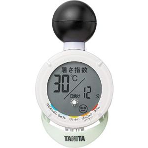 タニタ 黒球式温湿度計 デジタル 日焼けアラーム機能 おでかけ 屋外作業に 熱中症アラーム WBGT対応品 TC-210 ホワイト 5.8×3.6×10.8cm｜shop-ermine
