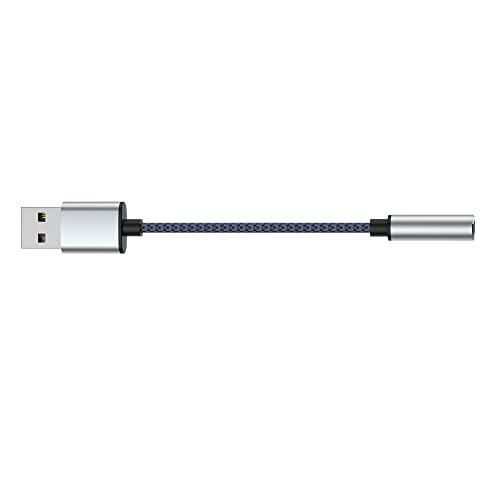 VAVIICLO USB オーディオ 変換アダプタ USB to 3.5mm 変換ケーブル 24bi...
