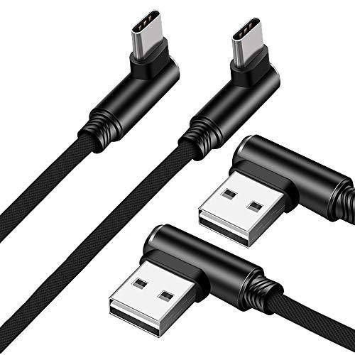 USB Type C ケーブル L字 2本35cm SIKAMI 高速 転送・充電 ケーブル 短い ...