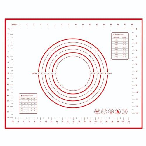 クッキングマット パンこねマット パン作りシリコンマット 大きいサイズ 目盛り付き 耐熱 繰り返し使...