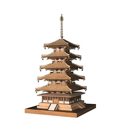 ウッディジョー 1/150 法隆寺 五重の塔 組立キット 木製模型