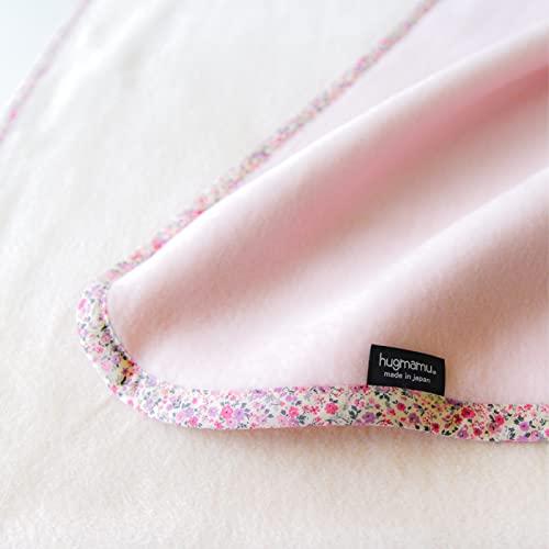 はぐまむ hugmamu? 日本製 綿毛布 ブランケット (MS おくるみ (75×75), フラワ...