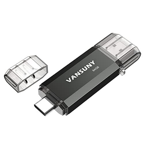 Vansuny USBメモリ 64GB タイプC フラッシュドライブ 2in1 OTG USB 3....