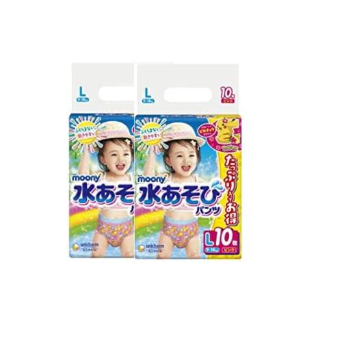 ムーニー 水あそびパンツ Lサイズ10枚入り×2パック ピンク ピカチュウデザイン