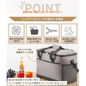 自転車カゴバッグ 保冷 自立 撥水加工 自転車...の詳細画像2