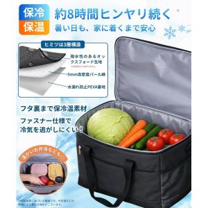 自転車カゴバッグ 保冷 自立 撥水加工 自転車...の詳細画像4