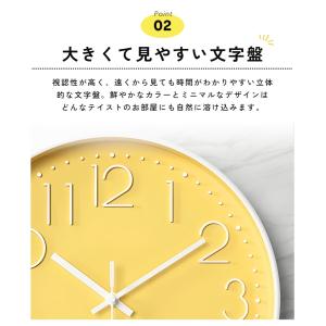 壁掛け時計 静音 アナログ おしゃれ シンプル...の詳細画像3