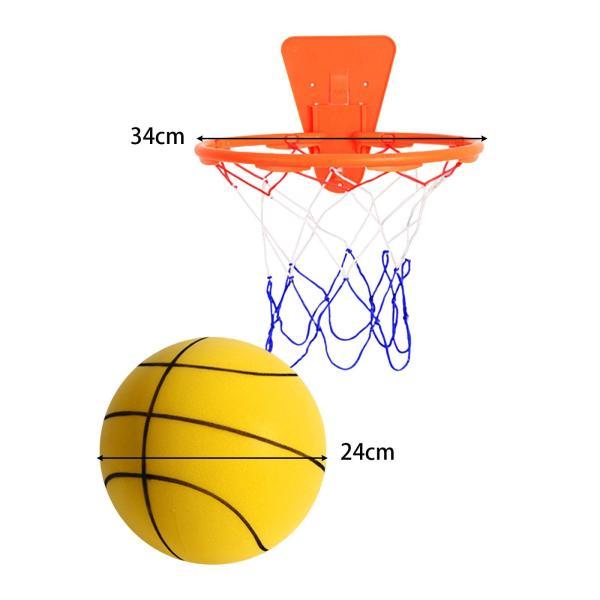 サイレントバスケットボール フープ付き 握りやすい軽量サイレントキッズスポーツボール