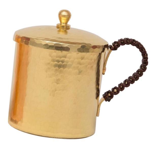 真鍮350ml 銅製マグカップ ふた付きマグカップ