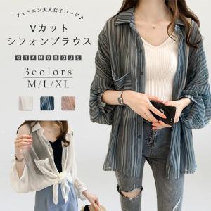 ＼全品売切500円以下／シフォンブラウス トップス シャツ