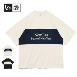 ニューエラ Tシャツ NEW ERA SS 半袖 オーバーサイズド Tシャツ Panel Tee 14121855 ユニセックス レディース メンズ ゆったり コットン (240305)｜shop-hood