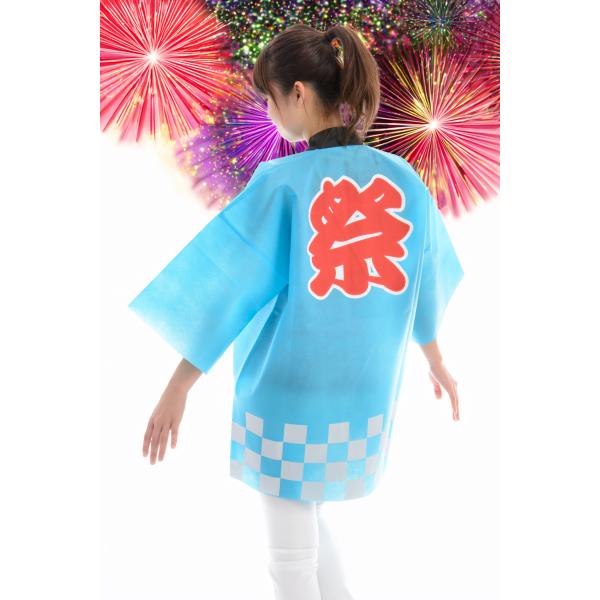 大人気！激安 お祭り はっぴ 大人用  高校生〜大人用（腰ひも付）不織布 コスパ重視 イベント 体育...