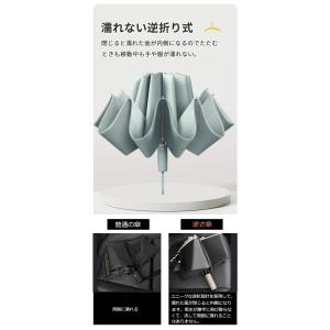 逆さ傘 折りたたみ傘 折り畳み傘 ワンタッチ ...の詳細画像3